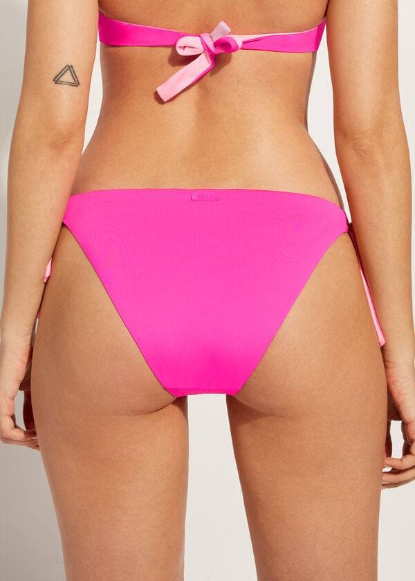 Abajo De Bikini Calzedonia Tied Indonesia Eco Mujer Rosas | CL1650GL