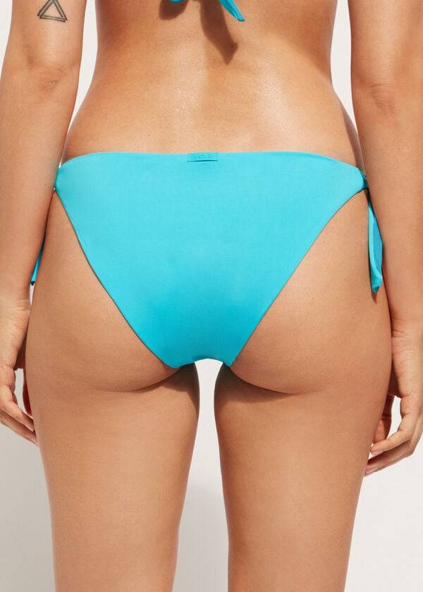 Abajo De Bikini Calzedonia Tied Indonesia Eco Mujer Turquesa | CL1651HK