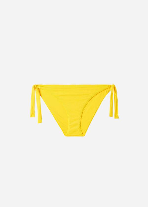 Abajo De Bikini Calzedonia Tied Indonesia Eco Side tie Mujer Amarillo | CL1653KI