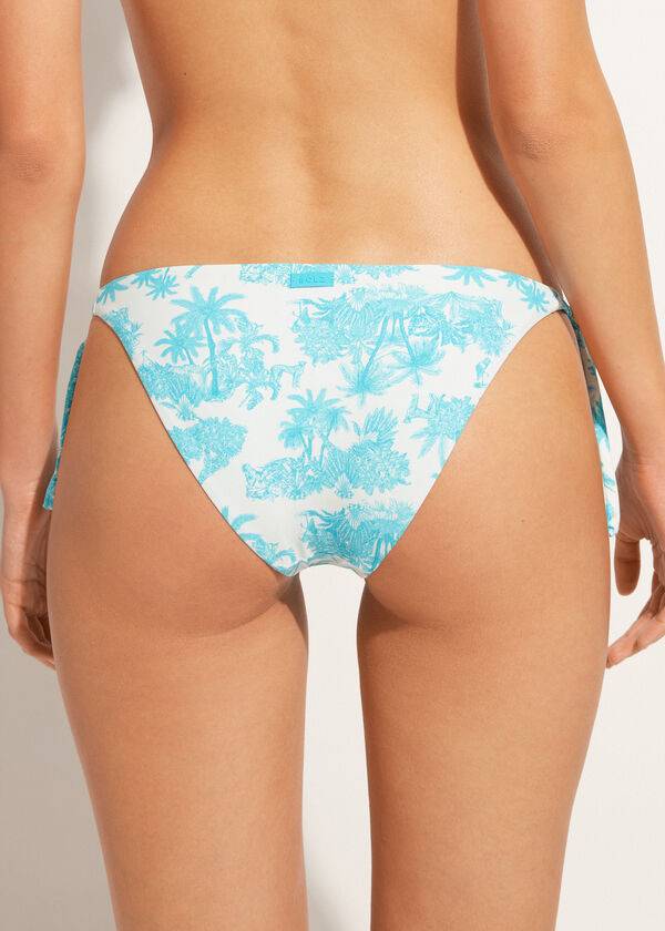 Abajo De Bikini Calzedonia Tied Sorrento Mujer Azules | CL1655ZG
