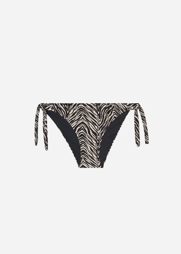 Abajo De Bikini Calzedonia Tied Zebra Nairobi Mujer Negras | CL1656XF