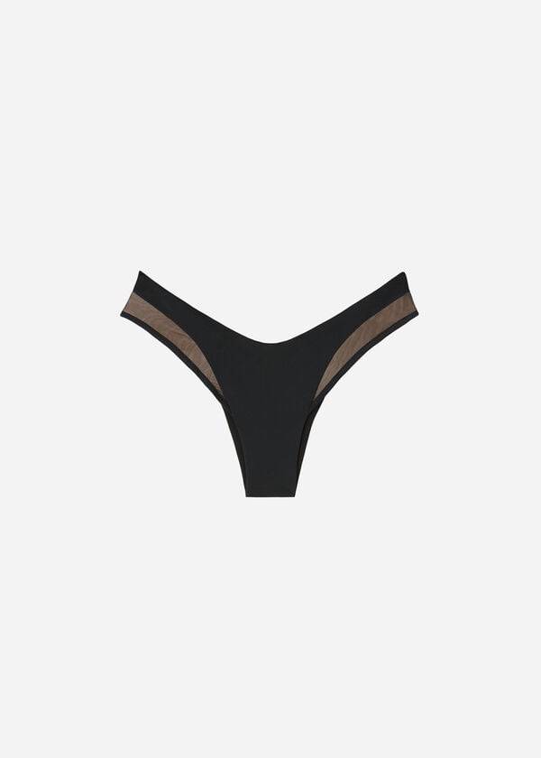 Abajo De Bikini Calzedonia Tulle Insert Shaped Cintura Tokyo Mujer Rosas | CL1657CE