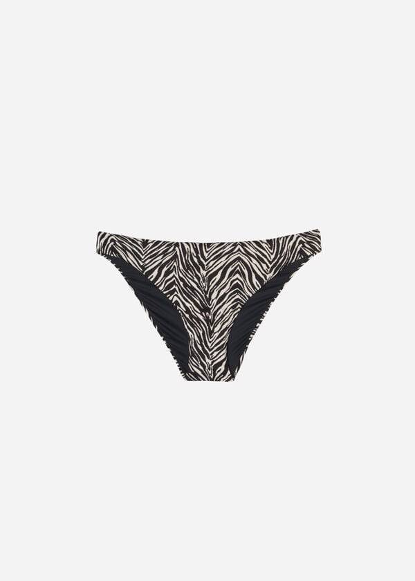 Abajo De Bikini Calzedonia Zebra Nairobi Mujer Negras | CL1661MA