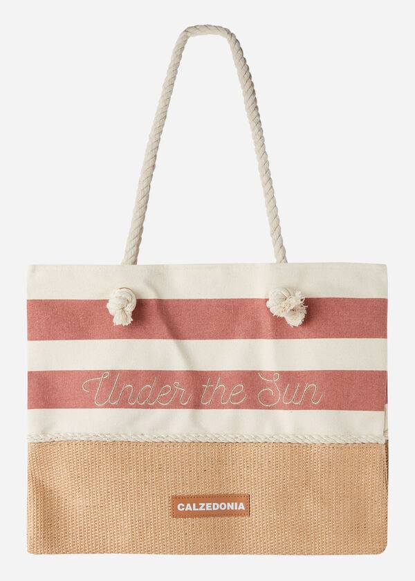 Accesorios Calzedonia A Rayas Beach Bag Mujer Marrones | CL1284DN