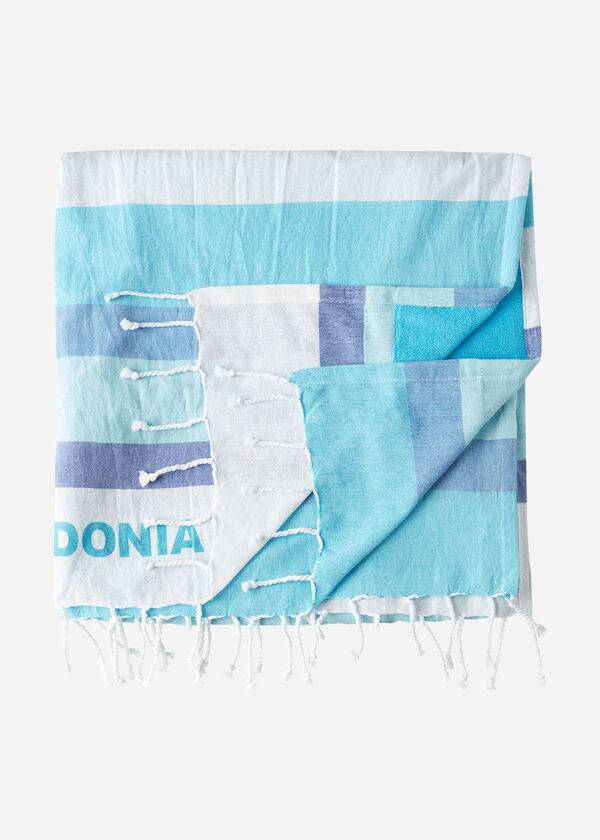 Accesorios Calzedonia Logo Beach Towel Mujer Azules Rayadas | CL1277YU