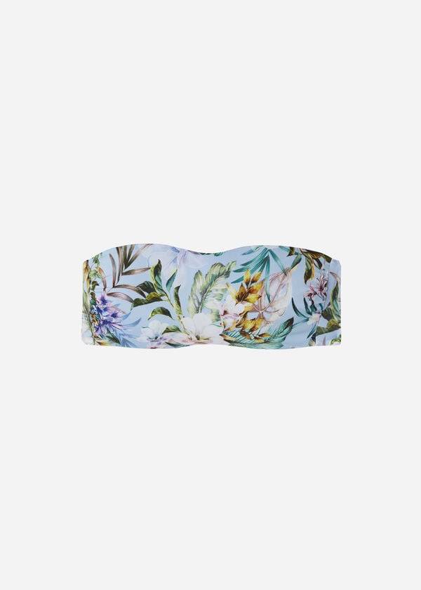 Arriba De Bikini Calzedonia Acolchado Bandeau Atene Mujer Azules | CL1783KI