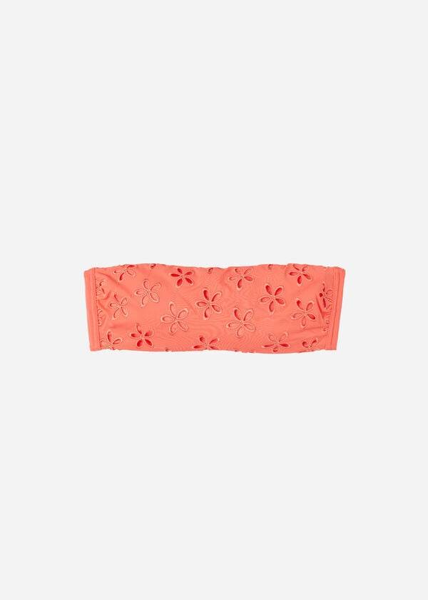 Arriba De Bikini Calzedonia Acolchado Bandeau Corfù Mujer Coral Naranjas | CL1785ZG