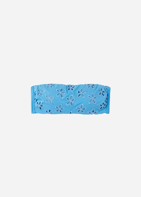 Arriba De Bikini Calzedonia Acolchado Bandeau Corfù Mujer Azules | CL1786XF