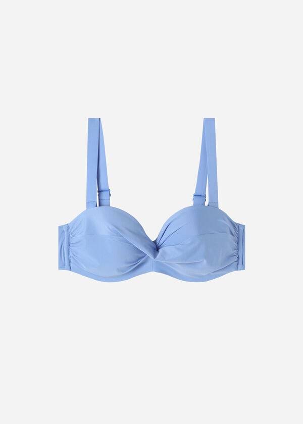 Arriba De Bikini Calzedonia Acolchado Bandeau Indonesia Mujer Azules | CL1789BC