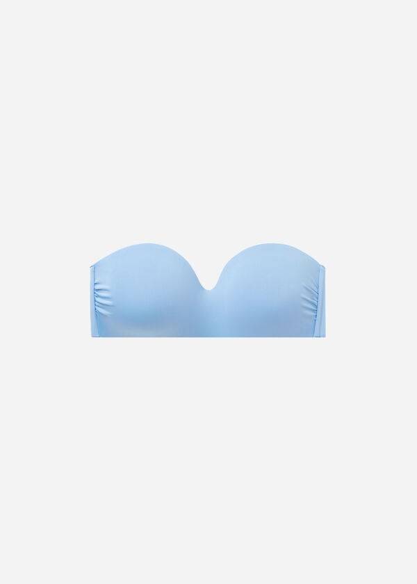 Arriba De Bikini Calzedonia Acolchado Bandeau Indonesia Eco Mujer Azules | CL1794EX