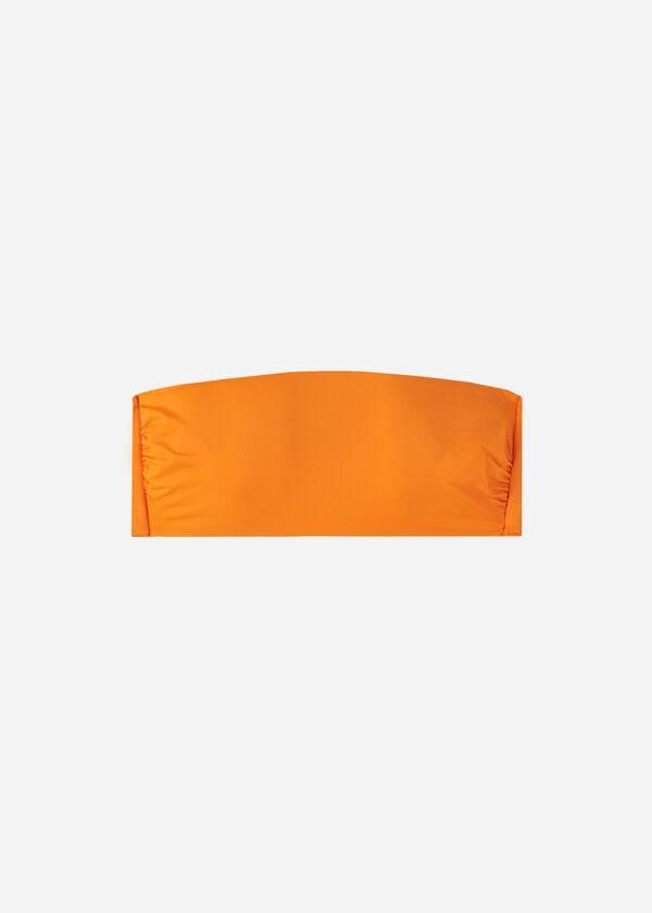 Arriba De Bikini Calzedonia Acolchado Bandeau Indonesia Eco Strapless Mujer Naranjas | CL1809KI