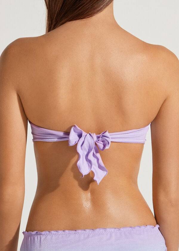 Arriba De Bikini Calzedonia Acolchado Bandeau Madrid Mujer Moradas | CL1813CE