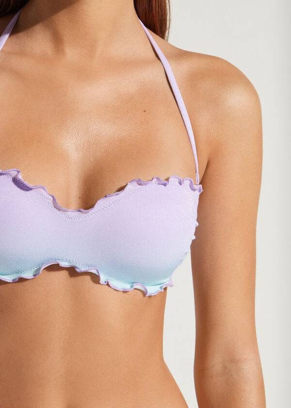 Arriba De Bikini Calzedonia Acolchado Bandeau Madrid Mujer Moradas | CL1813CE