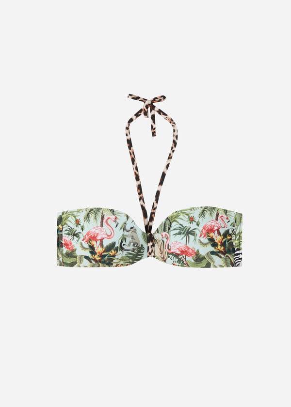 Arriba De Bikini Calzedonia Acolchado Bandeau Nairobi Eco Mujer Verde | CL1815BC