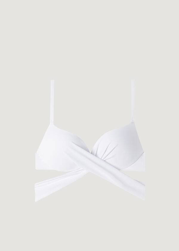Arriba De Bikini Calzedonia Acolchado Push Up Indonesia Eco rosa Mujer Blancas | CL1824UT