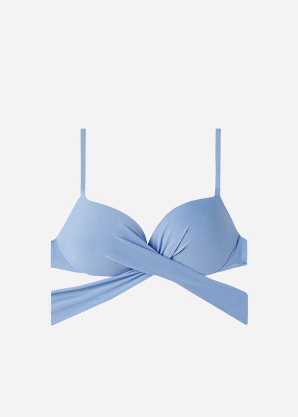 Arriba De Bikini Calzedonia Acolchado Push Up Indonesia Eco Sexy Mujer Azules | CL1827PQ