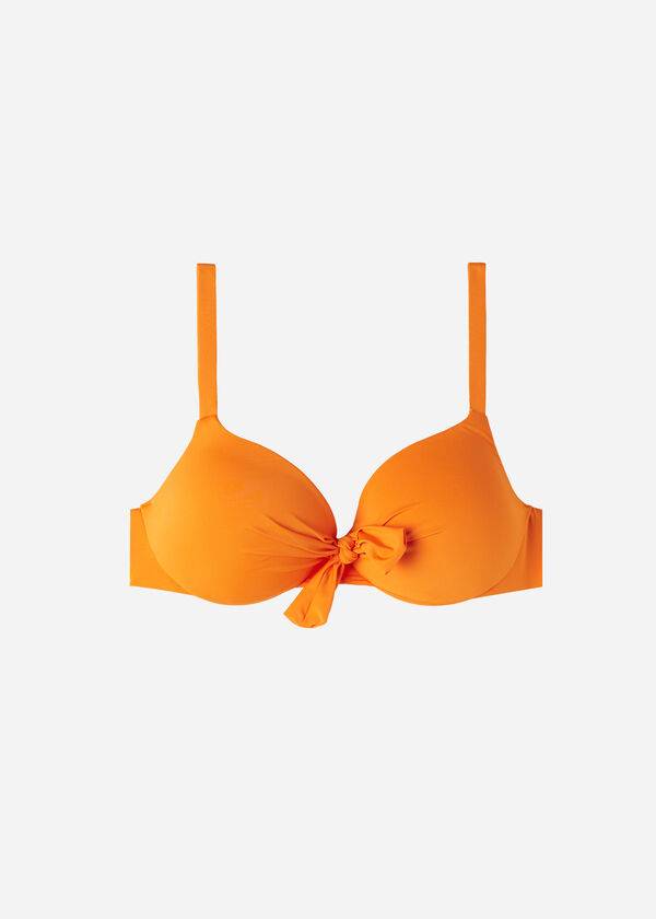 Arriba De Bikini Calzedonia Acolchado Push Up Indonesia Eco Sexy Mujer Naranjas | CL1828AP