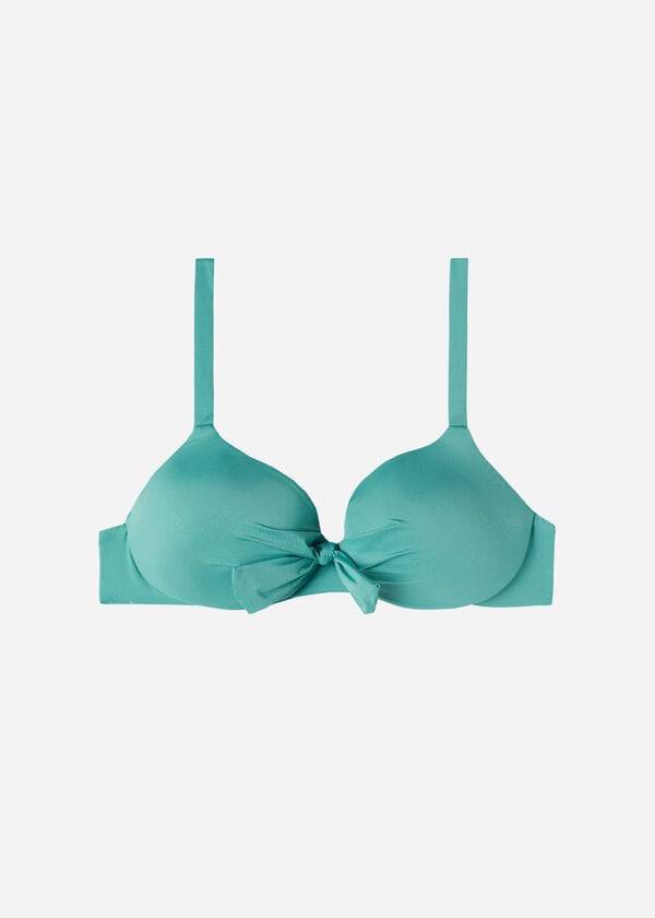 Arriba De Bikini Calzedonia Acolchado Push Up Indonesia Eco Sexy Mujer Turquesa | CL1829SO