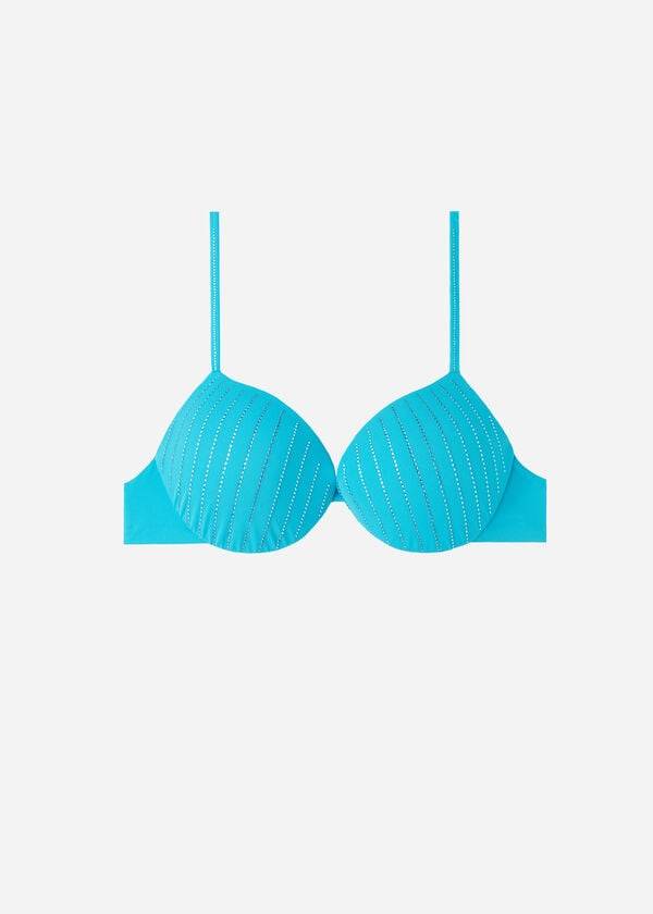 Arriba De Bikini Calzedonia Acolchado Push Up Shanghai Mujer Turquesa | CL1834JJ