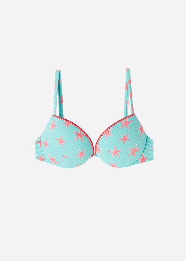 Arriba De Bikini Calzedonia Acolchado Push-up Buenos Aires Mujer Azul Marino | CL1837ZG