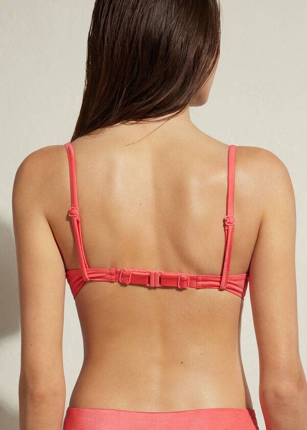 Arriba De Bikini Calzedonia Acolchado Push-Up Cannes Mujer Rosas | CL1838XF