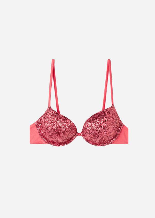 Arriba De Bikini Calzedonia Acolchado Push-Up Cannes Mujer Rosas | CL1838XF