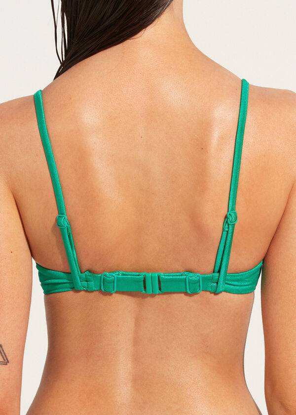 Arriba De Bikini Calzedonia Acolchado Push-Up Cannes Mujer Verde | CL1840VD