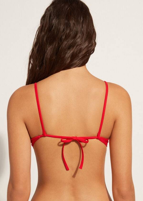 Arriba De Bikini Calzedonia Acolchado Push-Up Casablanca Mujer Rojas | CL1847RW