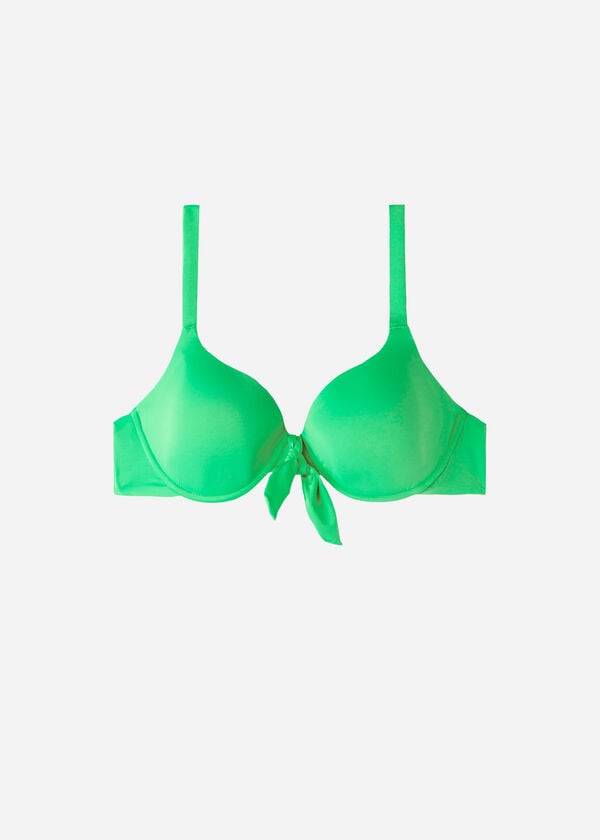Arriba De Bikini Calzedonia Acolchado Push-Up Indonesia Mujer Verde | CL1853PQ