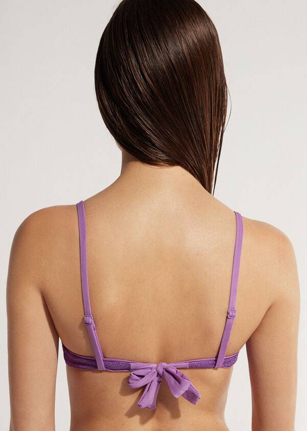 Arriba De Bikini Calzedonia Acolchado Push-Up Las Vegas Mujer Moradas | CL1858GL