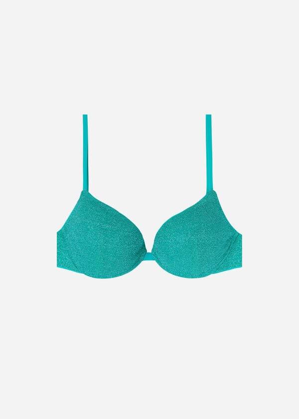 Arriba De Bikini Calzedonia Acolchado Push-Up Las Vegas Mujer Azules | CL1859HK