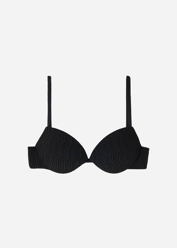Arriba De Bikini Calzedonia Acolchado Push-Up Mykonos Mujer Negras | CL1867BC