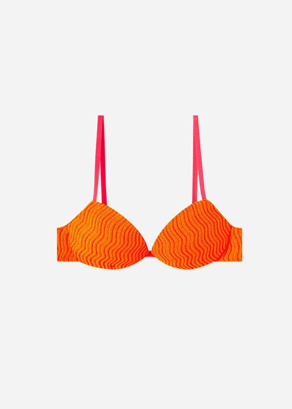 Arriba De Bikini Calzedonia Acolchado Push-Up Mykonos Mujer Naranjas | CL1868NB