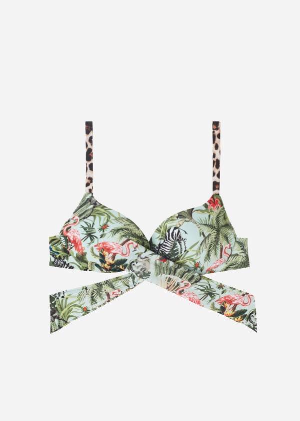 Arriba De Bikini Calzedonia Acolchado Push-Up Nairobi Eco Mujer Verde | CL1871WY