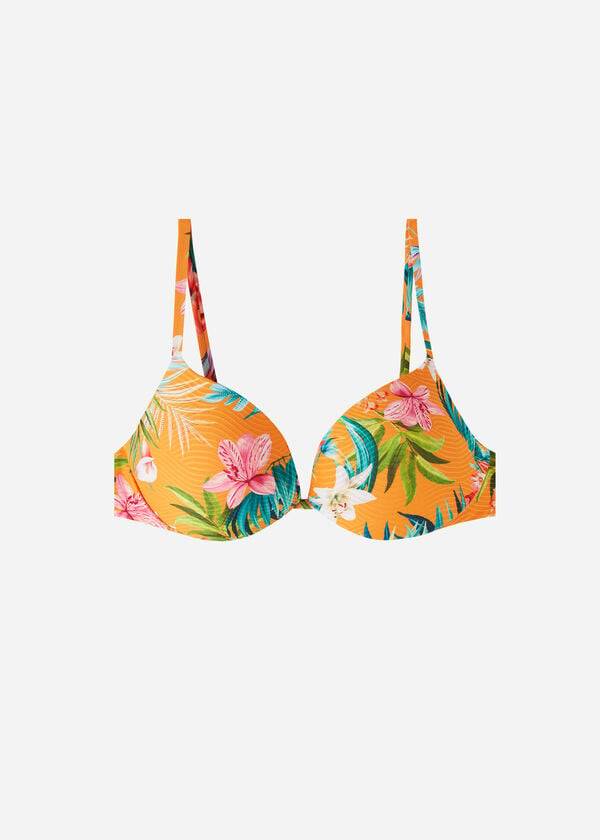 Arriba De Bikini Calzedonia Acolchado Push-Up Rio Eco Mujer Naranjas | CL1875YU
