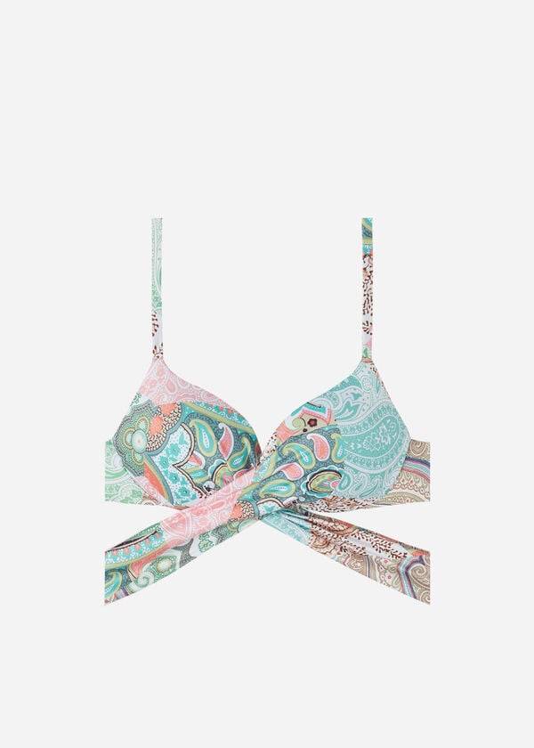 Arriba De Bikini Calzedonia Acolchado Push-Up Saint Tropez Mujer Azules | CL1876UT