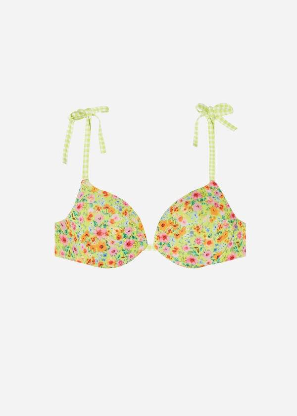 Arriba De Bikini Calzedonia Acolchado Push-up Siviglia Mujer Amarillo | CL1879PQ