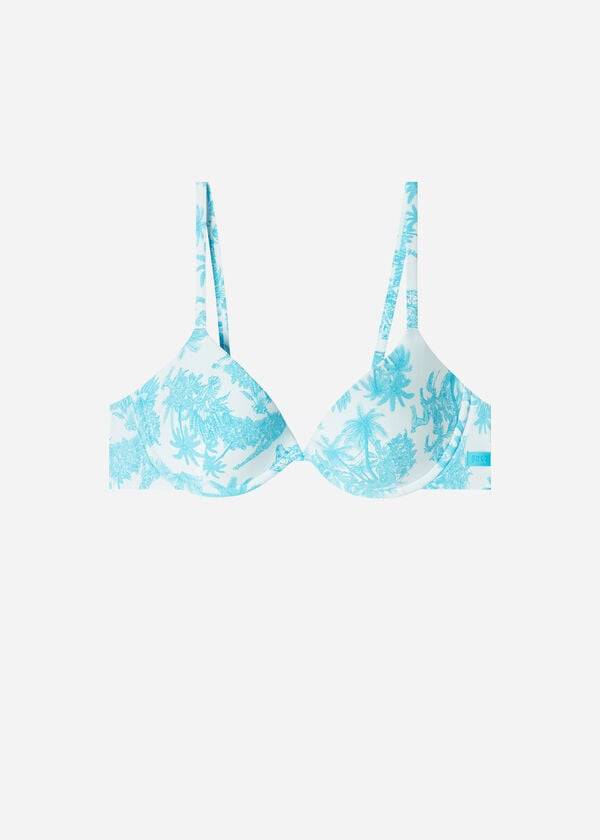 Arriba De Bikini Calzedonia Acolchado Push-Up Sorrento Mujer Azules | CL1880AP