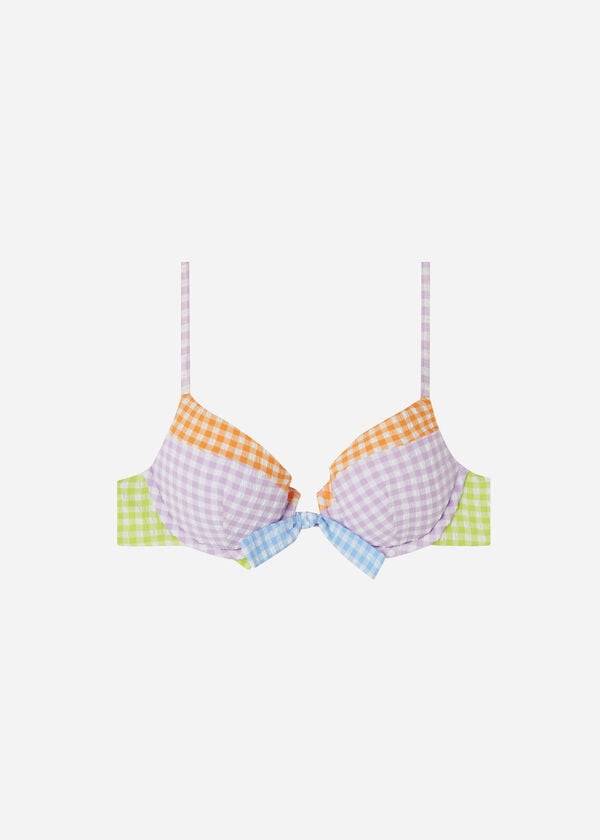 Arriba De Bikini Calzedonia Acolchado Push-up Valencia Mujer Rosas | CL1882DN