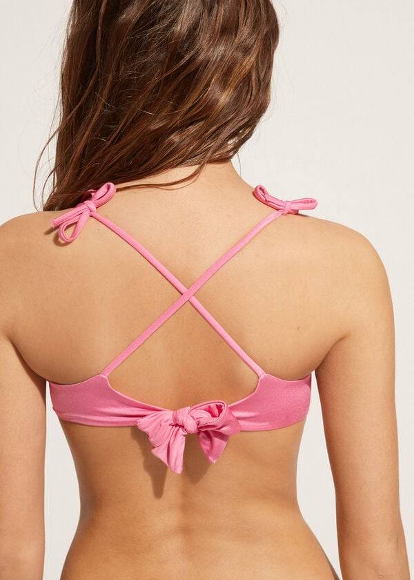 Arriba De Bikini Calzedonia Acolchado Tank-Estilo Cannes rosa Mujer Rosas | CL1889ZG