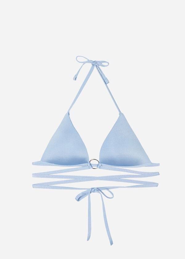 Arriba De Bikini Calzedonia Acolchado Triangle Abu Dhabi Mujer Azules | CL1891CE