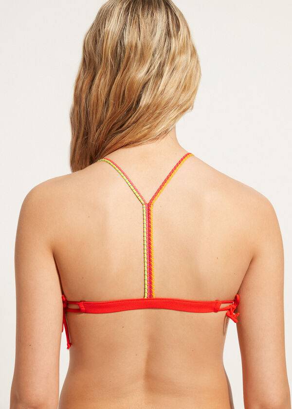 Arriba De Bikini Calzedonia Acolchado Triangle Berlino Mujer Rojas | CL1896QZ