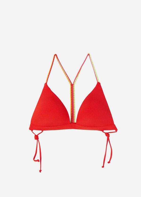 Arriba De Bikini Calzedonia Acolchado Triangle Berlino Mujer Rojas | CL1896QZ