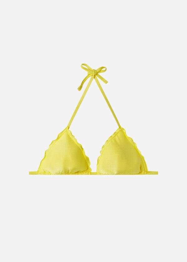 Arriba De Bikini Calzedonia Acolchado Triangle Formentera Mujer Amarillo | CL1899RW