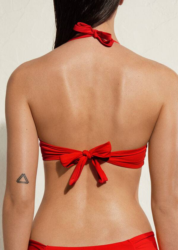Arriba De Bikini Calzedonia Acolchado Triangle Indonesia Eco Mujer Rojas | CL1906AP