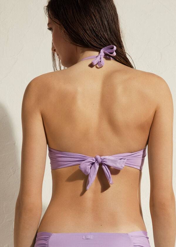 Arriba De Bikini Calzedonia Acolchado Triangle Indonesia Eco Mujer Moradas | CL1909FM