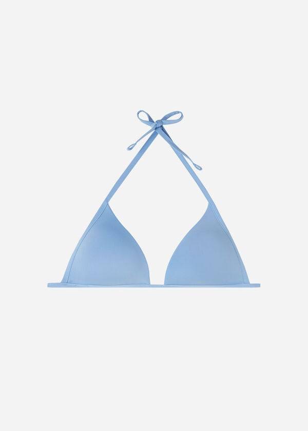 Arriba De Bikini Calzedonia Acolchado Triangle Indonesia Eco rise Mujer Azules | CL1914LH
