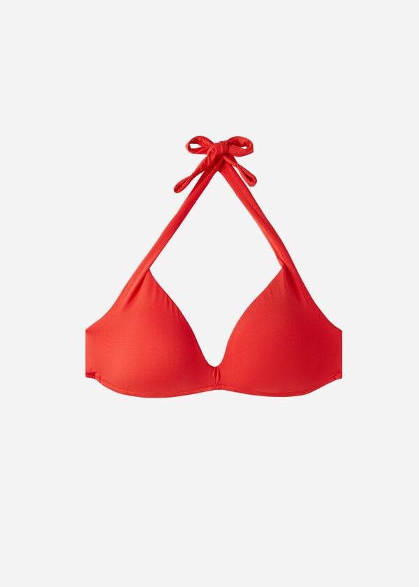 Arriba De Bikini Calzedonia Acolchado Triangle Indonesia Eco rise Mujer Rojas | CL1915ZG