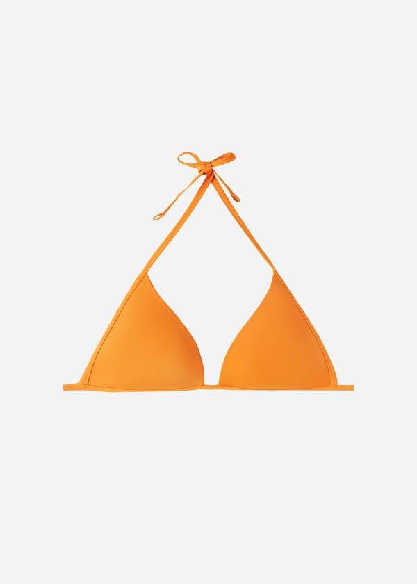 Arriba De Bikini Calzedonia Acolchado Triangle Indonesia Eco rise Mujer Naranjas | CL1917CE