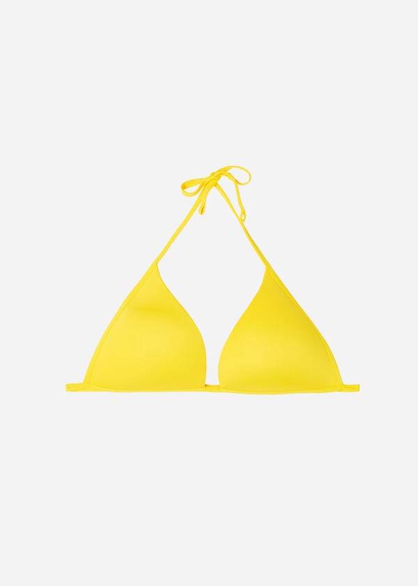 Arriba De Bikini Calzedonia Acolchado Triangle Indonesia Eco rise Mujer Amarillo | CL1919BC